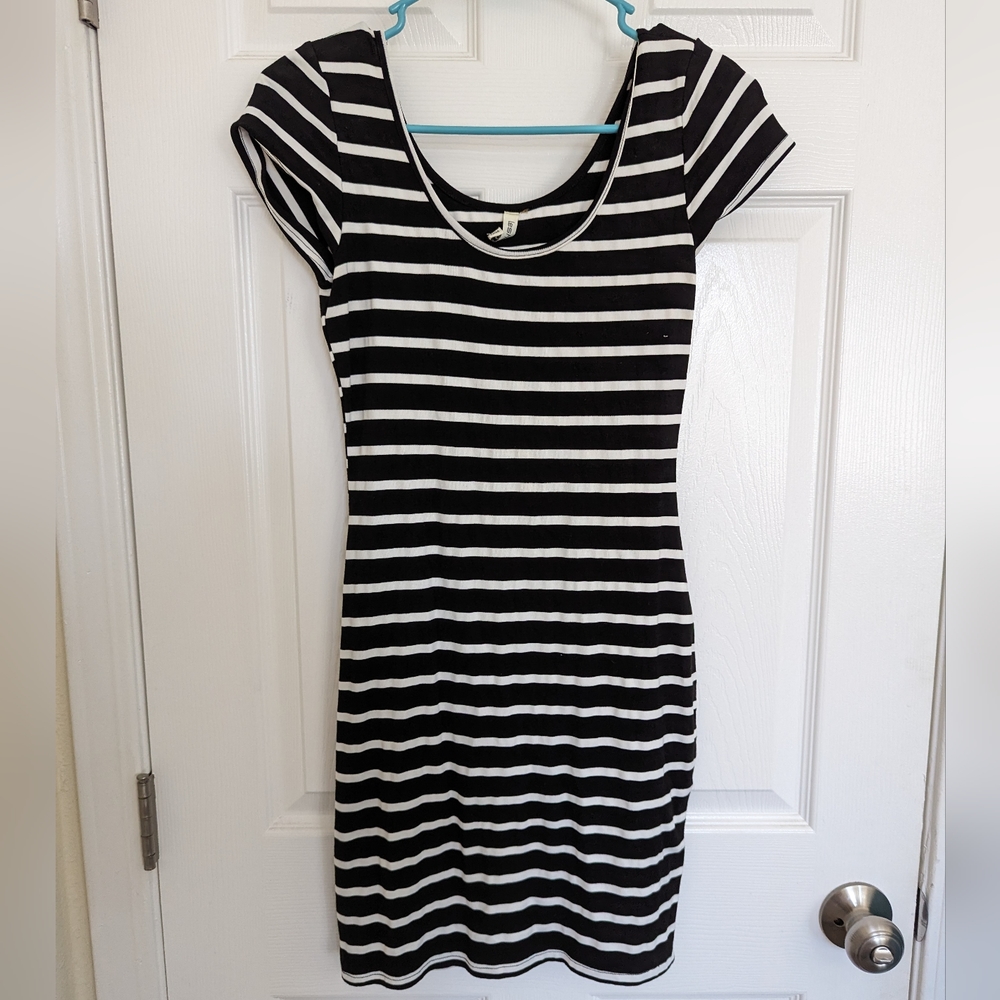 Striped Black and White Dress